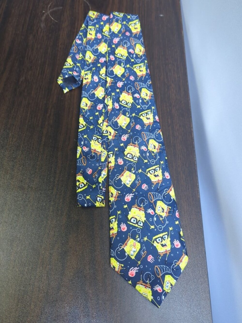 VTG SpongeBob Tie Nickelodeon Necktie by Viacom Korea Suit Neck Tie 2002